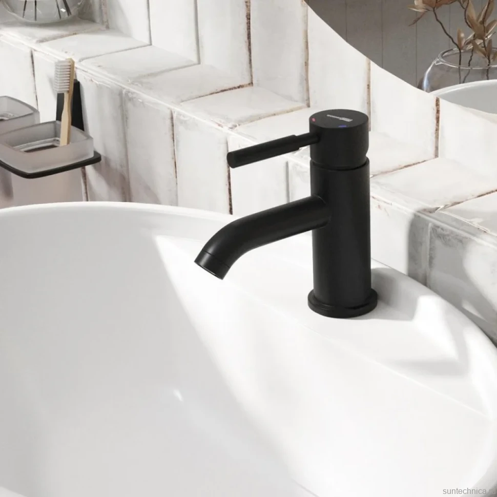 Смеситель для раковины Wasserkraft Gollach 3305 черный soft-touch