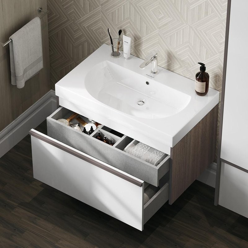 Тумба под раковину KERAMA MARAZZI Modula 80 подвесная, арабика