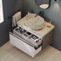 Тумба под раковину KERAMA MARAZZI Modula 80 подвесная, арабика
