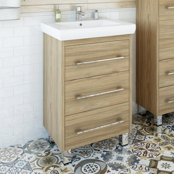 Тумба с раковиной Sanflor Ларго 70, швейцарский вяз