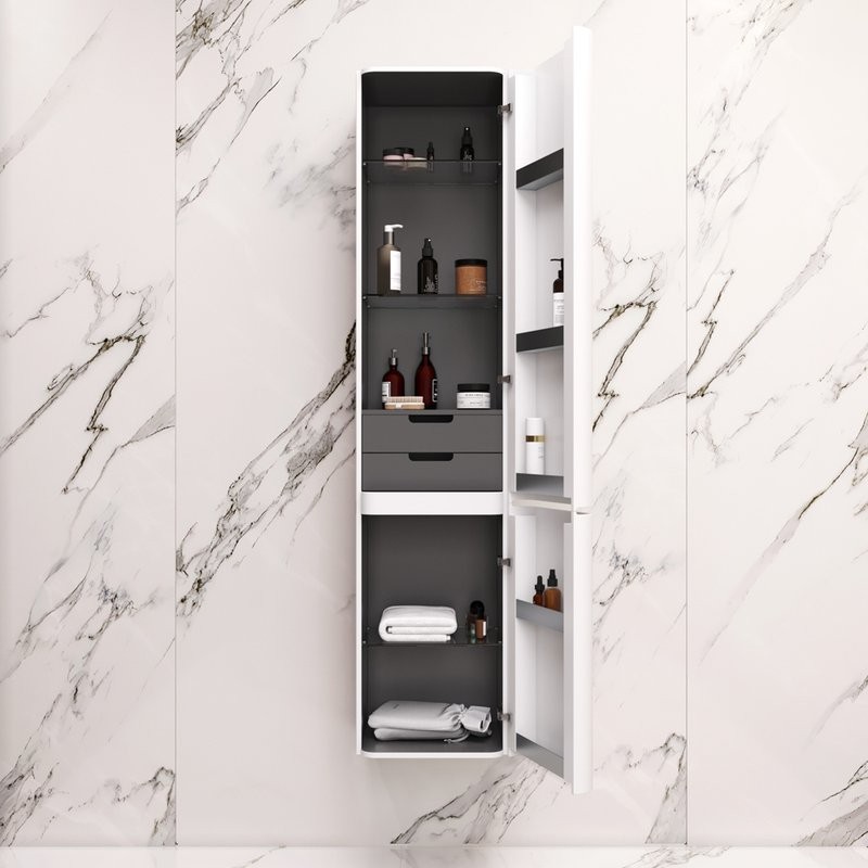 Шкаф-пенал для ванной AM.PM Sensation 40 R белый лак