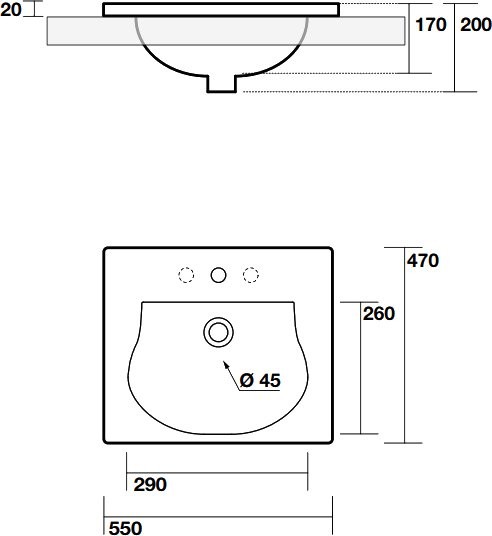 Раковина Kerasan Bentley 3942 55 см