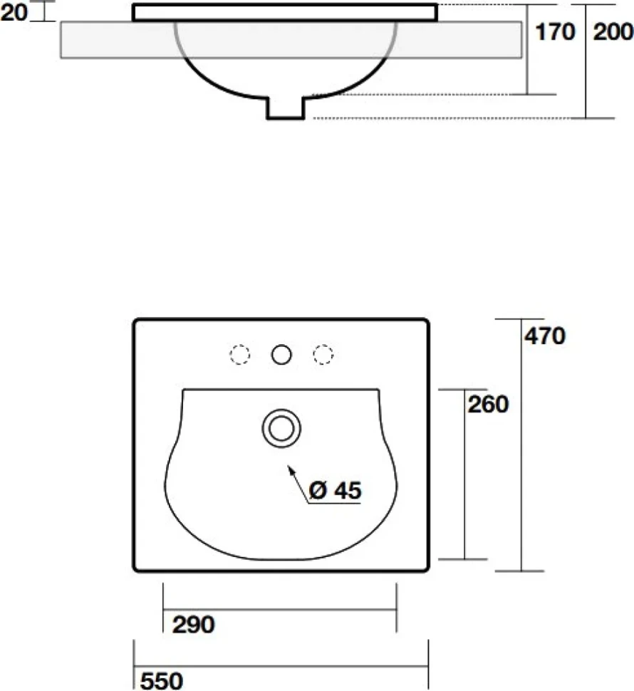 Раковина Kerasan Bentley 3942 55 см