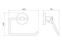 Держатель для туалетной бумаги AQUATEK Европа AQ4118BGM оружейная сталь