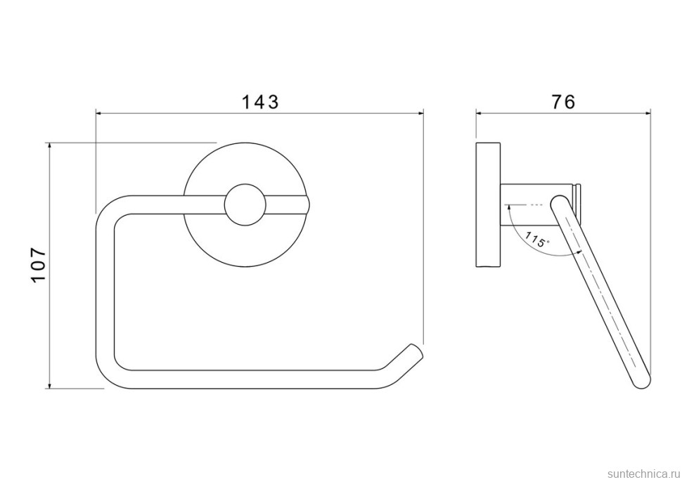 Держатель для туалетной бумаги AQUATEK Европа AQ4118BGM оружейная сталь