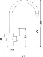 Смеситель для кухни Emar PVD ECB - 3007 PVD Coppery