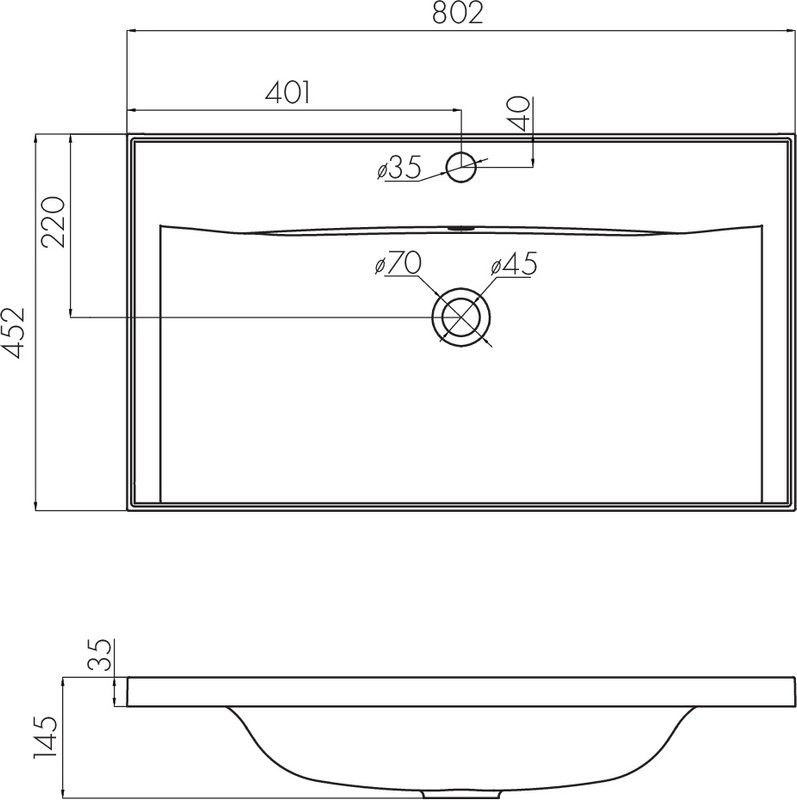 Тумба с раковиной AQUATON Диор 80 белая
