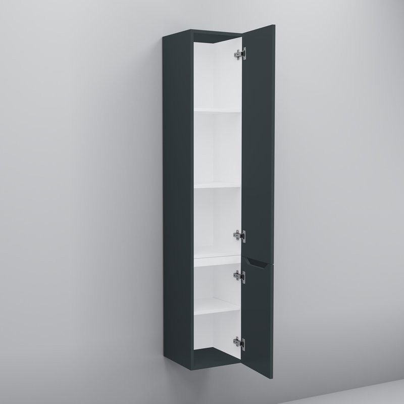 Шкаф-пенал для ванной AM.PM Tender R подвесной, графит матовый