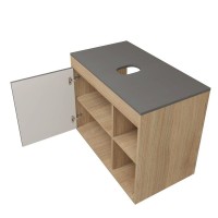 Тумба подвесная Teymi Nura 80, дуб эврика/графит матовый T60534