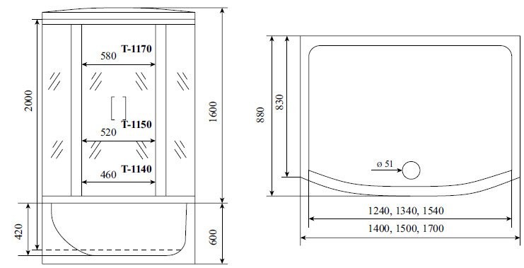 Душевой бокс Timo Comfort T-8850C Clean Glass