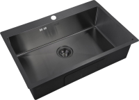 Комплект Мойка Zorg Inox PVD 7551 grafit + Измельчитель Inox D
