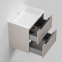 Тумба под раковину La Fenice SIMPLA Cappuccino TWIN бежевая 80 см