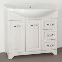 Тумба с раковиной Style Line Олеандр-2 90 Люкс, рельеф пастель
