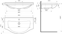 Тумба с раковиной Style Line Олеандр-2 90 Люкс, рельеф пастель