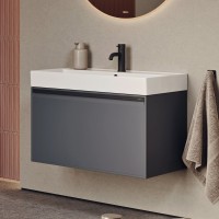 Тумба с раковиной Aqwella Pure 100 серая Тумба с раковиной Aqwella Pure 100 серая