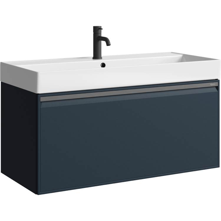 Тумба с раковиной Aqwella Pure 100 серая