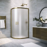 Душевой уголок Vegas Glass ZS-F Tur Novo h1900 100*90 05 10 профиль бронза, стекло сатин