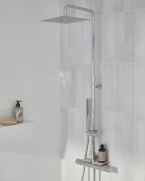 Душевая стойка Jacob Delafon Metro E26596-CP хром,  с полкой