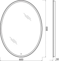 Зеркало BelBagno SPC-VST-600-800-LED-TCH