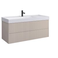 Тумба с раковиной Belux Сиртаки 120 подвесная, светлый миндаль матовый , раковина 1200-01