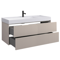 Тумба с раковиной Belux Сиртаки 120 подвесная, светлый миндаль матовый , раковина 1200-01