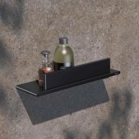 Полка Keuco Aveno 14659 со стеклоочистителем, черная матовая Полка Keuco Aveno 14659 со стеклоочистителем, черная матовая