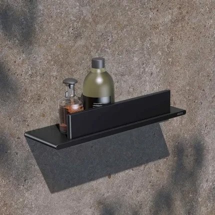 Полка Keuco Aveno 14659 со стеклоочистителем, черная матовая