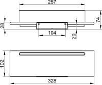 Полка Keuco Aveno 14659 со стеклоочистителем, черная матовая Полка Keuco Aveno 14659 со стеклоочистителем, черная матовая
