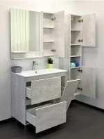 Тумба с раковиной Comforty Верона 90 напольная, белый дуб