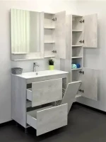Тумба с раковиной Comforty Верона 90 напольная, белый дуб