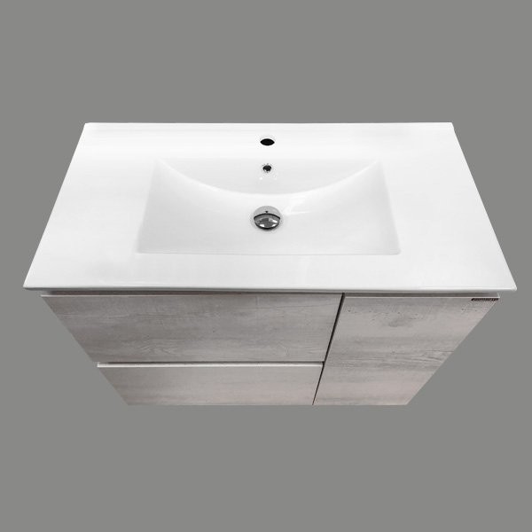 Тумба с раковиной Comforty Верона 90 напольная, белый дуб