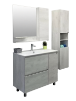 Тумба с раковиной Comforty Верона 90 напольная, белый дуб