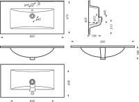 Тумба с раковиной Comforty Верона 90 напольная, белый дуб