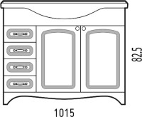 Тумба под раковину без столешницы Corozo Классика 105