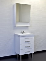 Мебель для ванной комнаты Comforty Никосия 60Н напольная, белый глянец