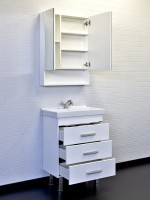 Мебель для ванной комнаты Comforty Никосия 60Н напольная, белый глянец