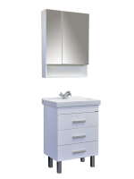 Мебель для ванной комнаты Comforty Никосия 60Н напольная, белый глянец