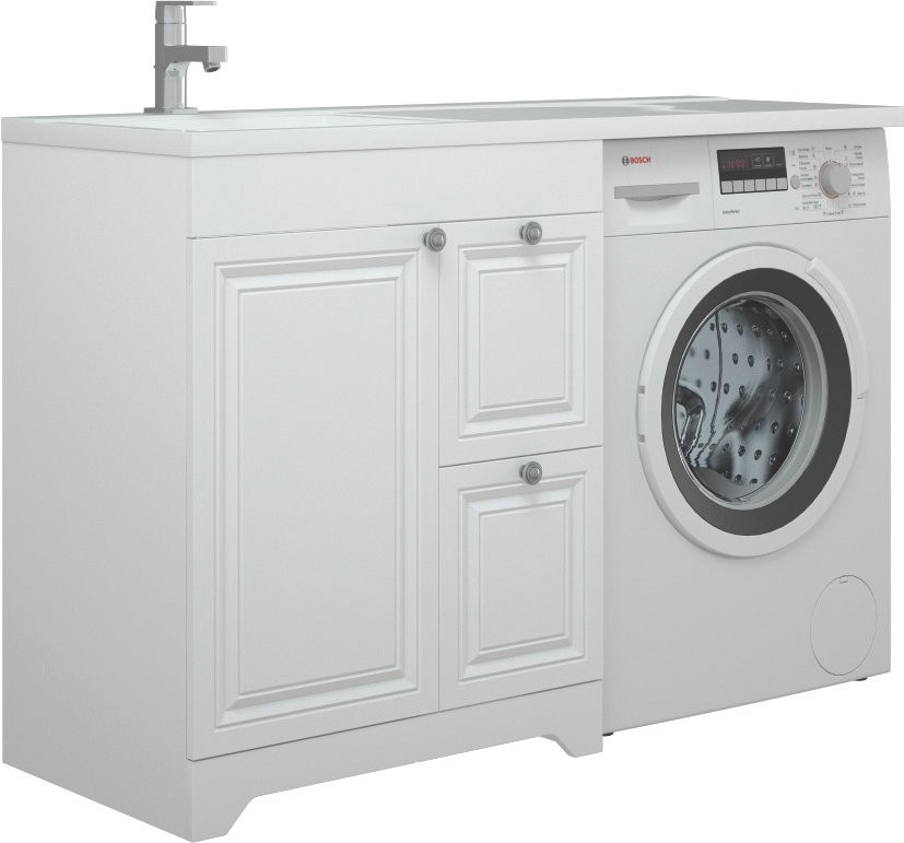 Тумба с раковиной Corozo Леон 130 под стиральную машину L