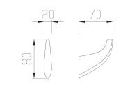 Крючок Abber Nord AA1550B матовый черный, на шурупах