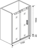 Душевая дверь в нишу Good Door Galaxy Galaxy WTW-170-C-CH профиль хром