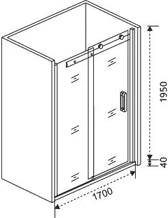 Душевая дверь в нишу Good Door Galaxy Galaxy WTW-170-C-CH профиль хром
