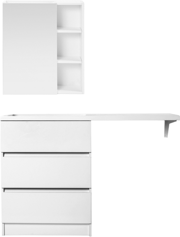 Мебель для ванной комнаты Orange Sistema 130 L под стиральную машину