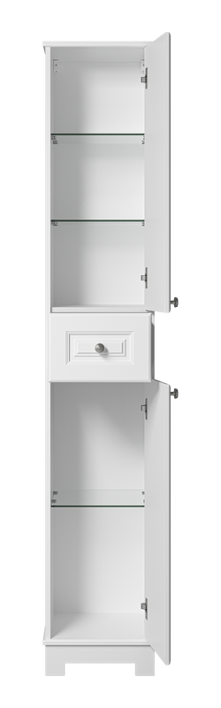 Шкаф-пенал для ванной Misty Ларго 35 R матовый белый