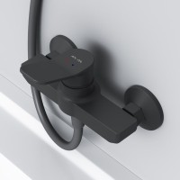 Душевой комплект Смеситель для душа AM.PM X-Joy F85A20022 + Гарнитур Gem F0119022 черный