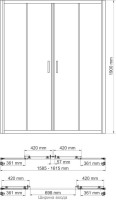 Душевая дверь в нишу Wasserkraft Lippe 45S45 160 см