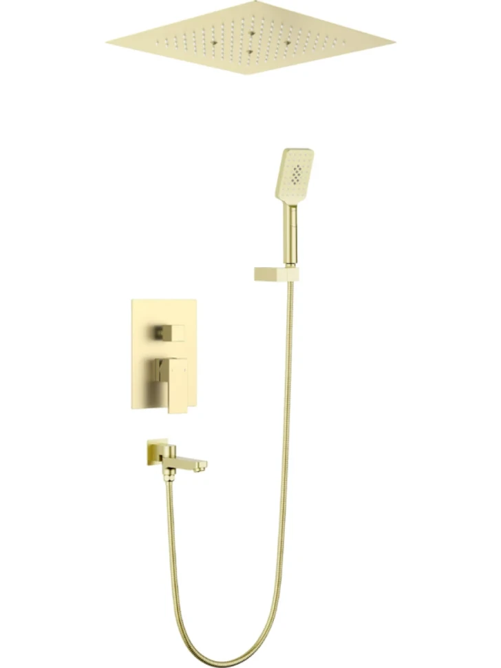 Душевой комплект Timo Selene SX-2039/17SM С ВНУТРЕННЕЙ ЧАСТЬЮ, золото матовое