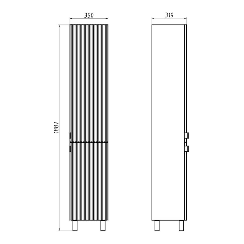 Шкаф-пенал для ванной ASB-Mebel Дора 35 серый