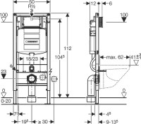 Комплект Унитаз подвесной Aqueduto Ovo OVO0140 безободковый, с микролифтом, черный матовый + Крепления Geberit Duofix 111.815.00.1 к стене + Инсталляция UP 320 111.300.00.5 + Кнопка Sigma 20 115.882.11.1 белая + Звукоизоляция