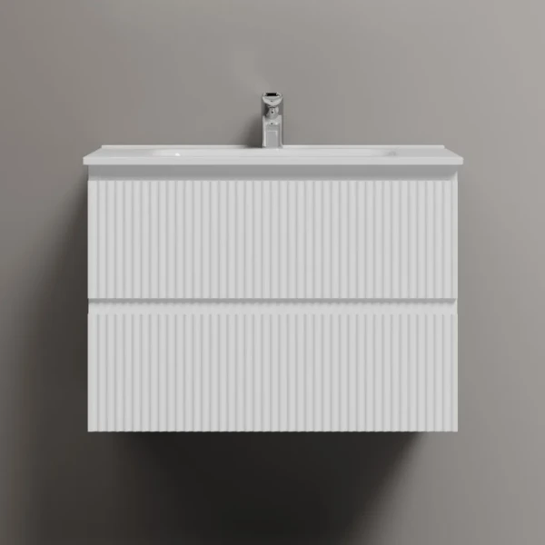 Тумба с раковиной Sancos Snob R 70 bianco, раковина CN7007