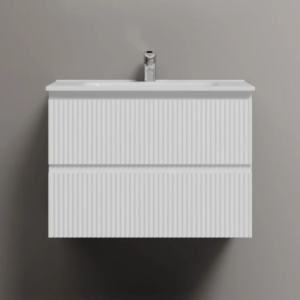 Тумба с раковиной Sancos Snob R 70 bianco, раковина CN7007